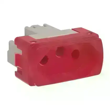 Modulo Tomada 2P+T 20A Vermelha