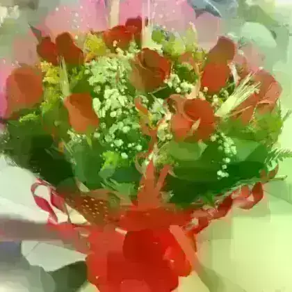 Buquê de Rosas Simples - 12 Unidades