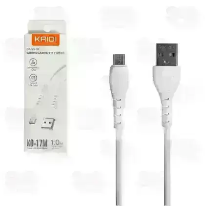 Cabo de Dados Usb/V8 1 Mkd-17M Kaidi Branco