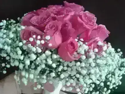 Buquê Noiva Rosas Pink - 36 Rosas