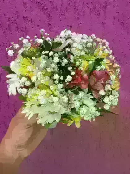 Buquê para Jogar de Flor do Campo e Astromélias