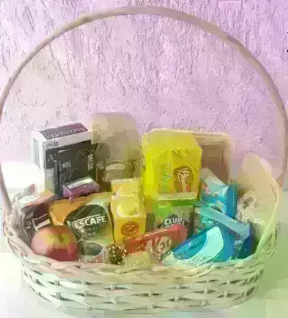 Cesta de Café com Chocolates