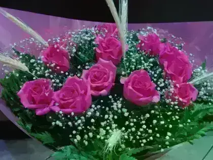 Buquê de Rosas Pink - 12 Rosas