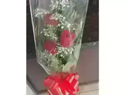 Ramalhete de Rosas Vermelhas - 3 Rosas