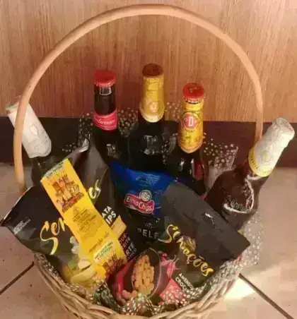 Cesta 5 Tipos de Cervejas Pequena