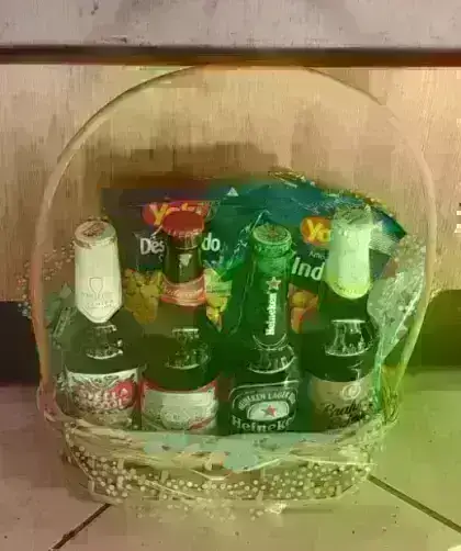 Cesta 4 Tipos de Cervejas Pequena