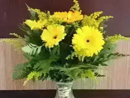 Vaso com Gerberas - 6 Gerberas