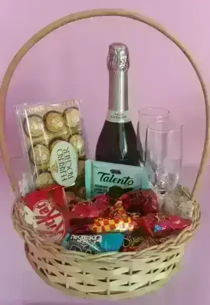 Vinho Frizante e Chocolates