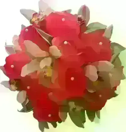 Buquê Noiva 12 Rosas e Orquídeas