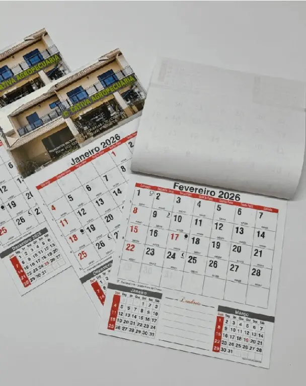 Calendários e Agendas — Impresso Arte Gráfica